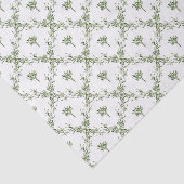 Prettige feestdagen Mistletoe Christmas Greenery F Tissuepapier (Detail)