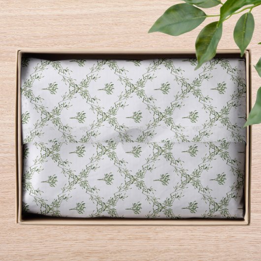 Prettige feestdagen Mistletoe Christmas Greenery F Tissuepapier