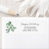 prettige feestdagen Mistletoe Return Address Label (Insitu)