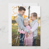 Prettige feestdagen Modern chique script Feestdagenkaart (Voorkant)