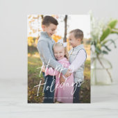 Prettige feestdagen Modern chique script Feestdagenkaart (Staand voorkant)