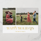 Prettige feestdagen Modern Elegant Foto (Voorkant)