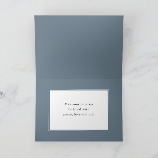 Prettige feestdagen Modern Elegant Simple Slate Bl (Binnen)