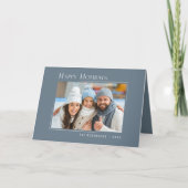 Prettige feestdagen Modern Elegant Simple Slate Bl (Voorkant)