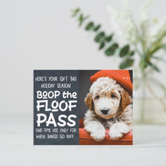 prettige feestdagen Modern Funny Pet Aangepaste Fo (Staand voorkant)