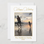 Prettige feestdagen Modern Gold Script Feestdagenkaart (Voorkant)