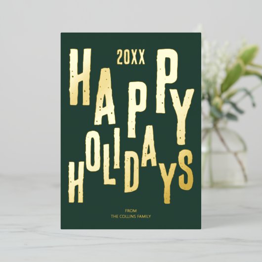 Prettige feestdagen Modern Groen Feest (Staand Voorkant)