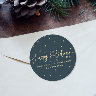 Prettige feestdagen Modern minimalistisch Ronde Sticker