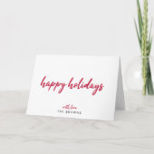 prettige feestdagen | Modern minimalistisch rood-m (Voorkant)