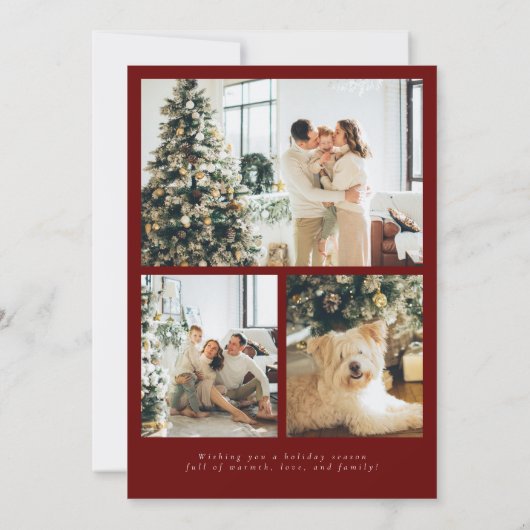 Prettige feestdagen Modern minimalistisch script Feestdagenkaart (Achterkant)