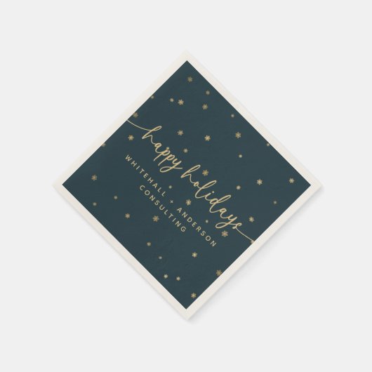 Prettige feestdagen Modern minimalistisch Servet (Hoek)