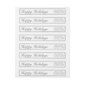 Prettige feestdagen Modern Minimalistisch Wit Zwar (Vel)