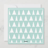 prettige feestdagen modern Mint Green Tree Pattern Feestdagenkaart (Achterkant)