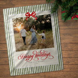 Prettige feestdagen Modern Preppy Fleece Deken