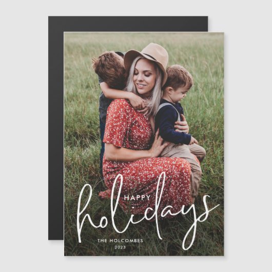 Prettige feestdagen Modern Script (Voorkant / Achterkant)