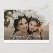 Prettige feestdagen Modern script - Kerstmis Briefkaart (Voorkant)