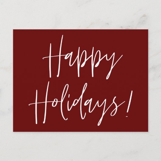 Prettige feestdagen Modern Script Rood (Voorkant)