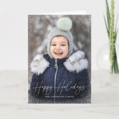 Prettige feestdagen Modern Script Snow Flurries Fo (Voorkant)
