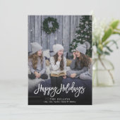 prettige feestdagen modern script, verticale volle feestdagenkaart (Staand voorkant)