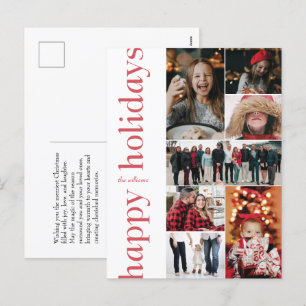 Prettige feestdagen Modern zijrood type