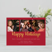 Prettige feestdagen moderne drie foto realistisch (Staand Voorkant)