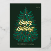 prettige feestdagen moderne elegante kerstboom (Voorkant)