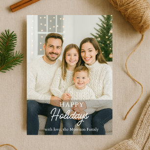 Prettige feestdagen Moderne familiefoto? vakantie Kaart