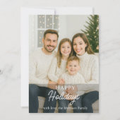 Prettige feestdagen Moderne familiefoto? vakantie  Kaart (Voorkant)