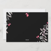 Prettige feestdagen Moderne foto roze holly bessen Feestdagenkaart (Achterkant)