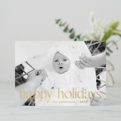 Prettige feestdagen Moderne gouden typografie (Staand Voorkant)