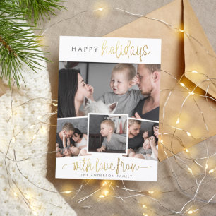 Prettige Feestdagen Moderne handgeschreven lette Magnetische Uitnodiging