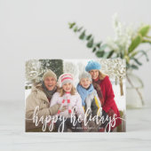 Prettige feestdagen Moderne handgeschreven scriptf Feestdagenkaart (Staand voorkant)