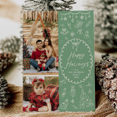 Prettige feestdagen Moderne met de hand getekende  Feestdagenkaart