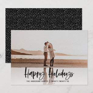 prettige feestdagen moderne, minimale fotokerst feestdagenkaart