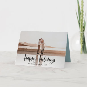 prettige feestdagen moderne, minimale fotokerst kaart