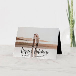 prettige feestdagen moderne, minimale fotokerst kaart