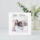 Prettige feestdagen Moderne minimalist Feestdagenkaart (Staand voorkant)