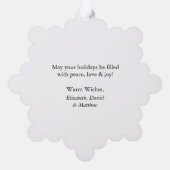 Prettige feestdagen Moderne minimalist Ornament Kaart (Achterkant)