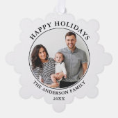 Prettige feestdagen Moderne minimalist Ornament Kaart (Voorkant)