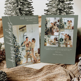 Prettige feestdagen Moderne minimalistische foto Feestdagenkaart