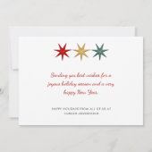 Prettige feestdagen Moderne Professional Feestdagenkaart (Achterkant)