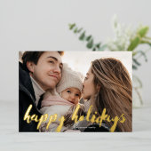 Prettige feestdagen Moderne Retro gouden kerstfoto (Staand Voorkant)