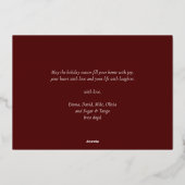 Prettige feestdagen Moderne Rode Gouden Typografie (Achterkant)