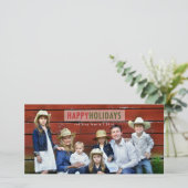 PRETTIGE FEESTDAGEN €? | MODERNE VAKANTIE FOTOKAAR FEESTDAGENKAART (Staand voorkant)