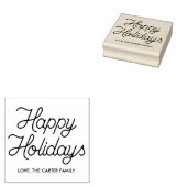 Prettige feestdagen Monoline Script Rubber Art Sta Rubberstempel (Gestempeld)