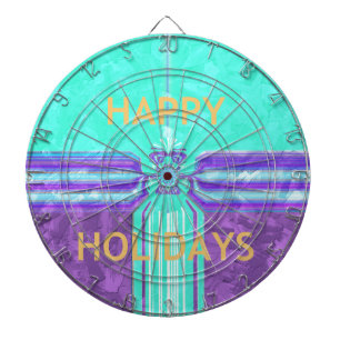 Prettige feestdagen Mooie blauwe cyaan vector ontw Dartbord