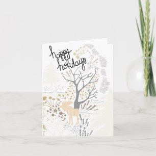 prettige feestdagen Moose Holiday Card Kaart