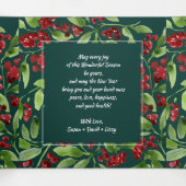 prettige feestdagen. Multi-Photo Tri-Fold Holiday Drieluik Aankondiging (Binnenkant midden)