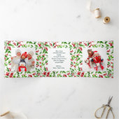 prettige feestdagen. Multi-Photo Tri-Fold Holiday  Drieluik Aankondiging (Binnen)