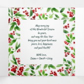 prettige feestdagen. Multi-Photo Tri-Fold Holiday  Drieluik Aankondiging (Binnenkant midden)